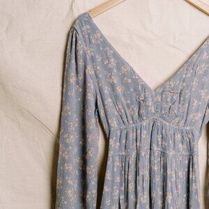 NWT Morning Lavender 'Desiree' Dusty Blue Midi Dress